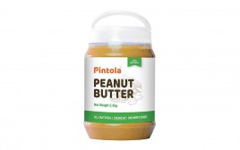 Pintola Peanut Butter Crunchy Unsweetened  Plastic Jar  2.5 kilogram